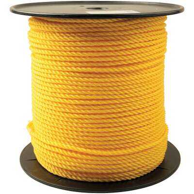 Do it Best 1/4 In. x 600 Ft. Yellow Twisted Polypropylene Rope